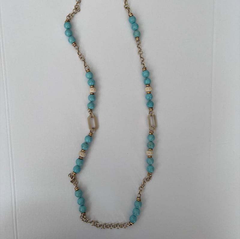 Turquoose/Ivory Necklace Accents