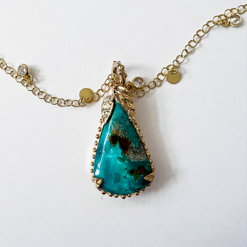 Turquoise Gold Plated Pendant